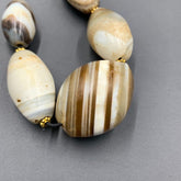 Authentic Antique Ancient Old Himalayan Indo Tibetan Sulumani Agate Beads 5PCS